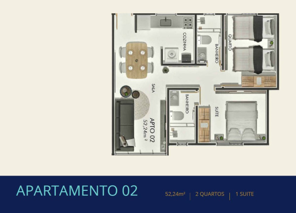 Imagem Apartamento com 2 Quartos à Venda, 52 m² em Intermares - Cabedelo Imagem Apartamento com 2 Quartos à Venda, 52 m² em Intermares - Cabedelo