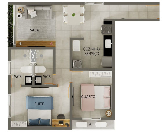 Imagem Apartamento com 3 Quartos à Venda, 76 m² em Bancários - João Pessoa Imagem Apartamento com 3 Quartos à Venda, 76 m² em Bancários - João Pessoa