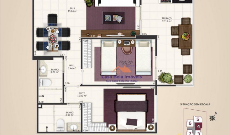 Imagem Apartamento com 3 Quartos à Venda, 106 m² em Aviação - Praia Grande