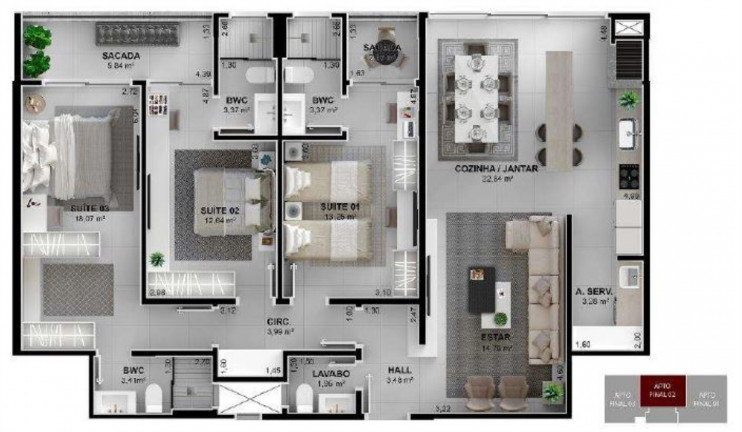 Imagem Imóvel com 3 Quartos à Venda, 163 m² em João Paulo - Florianópolis