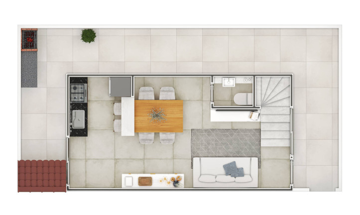 Imagem Casa com 2 Quartos à Venda, 62 m² em Guilhermina - Praia Grande
