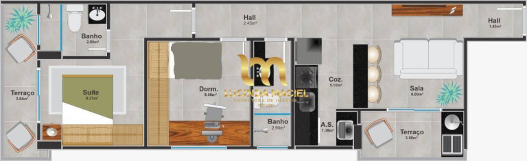 Imagem Apartamento com 2 Quartos à Venda, 53 m² em Canto Do Forte - Praia Grande
