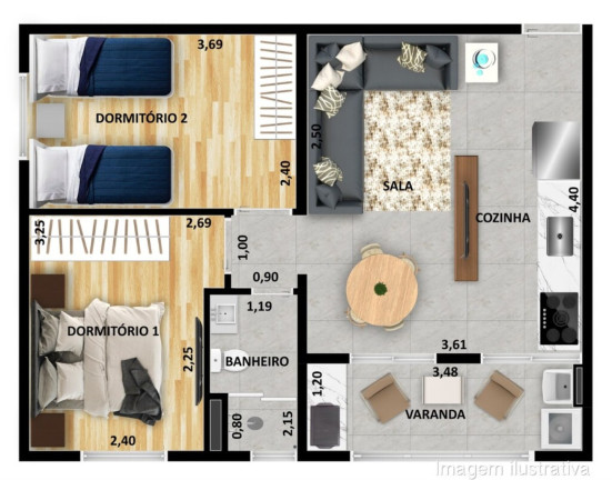 Imagem Imóvel com 2 Quartos à Venda, 44 m² em Vila Ré - São Paulo Imagem Imóvel com 2 Quartos à Venda, 44 m² em Vila Ré - São Paulo