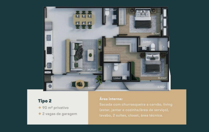 Imagem Apartamento com 2 Quartos à Venda, 92 m² em Perequê - Porto Belo Imagem Apartamento com 2 Quartos à Venda, 92 m² em Perequê - Porto Belo