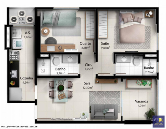 Imagem Apartamento com 2 Quartos à Venda, 58 m² em Jockey De Itaparica - Vila Velha