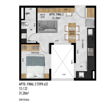 Imagem Imóvel com 2 Quartos à Venda, 37 m² em Jardim Trussardi - São Paulo Imagem Imóvel com 2 Quartos à Venda, 37 m² em Jardim Trussardi - São Paulo
