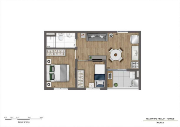 Apartamento com 2 Quartos à Venda, 38 m² em Interlagos - São Paulo
