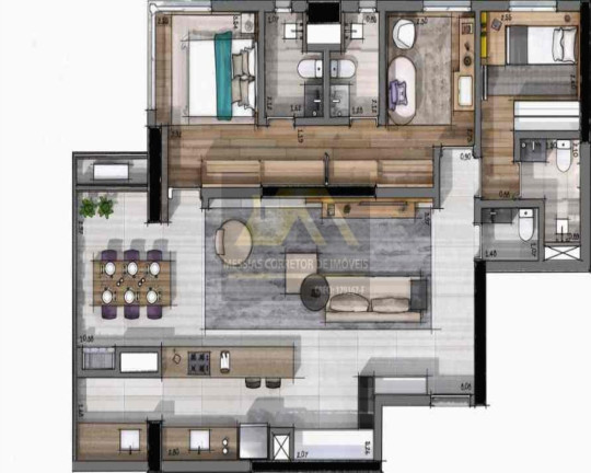 Imagem Imóvel com 4 Quartos à Venda, 167 m² em Jardim Das Acácias - São Paulo