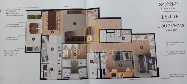 Imagem Apartamento com 3 Quartos à Venda, 84 m² em Vila Branca - Jacareí