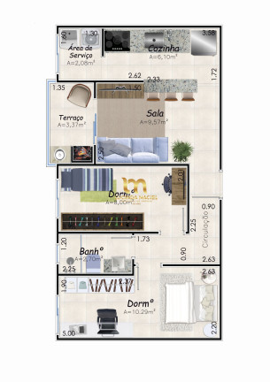 Imagem Apartamento com 2 Quartos à Venda, 52 m² em Caiçara - Praia Grande Imagem Apartamento com 2 Quartos à Venda, 52 m² em Caiçara - Praia Grande