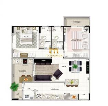 Imagem Apartamento com 2 Quartos à Venda, 76 m² em Mirim - Praia Grande