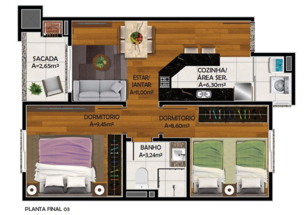 Imagem Apartamento com 2 Quartos à Venda, 51 m² em Esplanada - Caxias Do Sul Imagem Apartamento com 2 Quartos à Venda, 51 m² em Esplanada - Caxias Do Sul