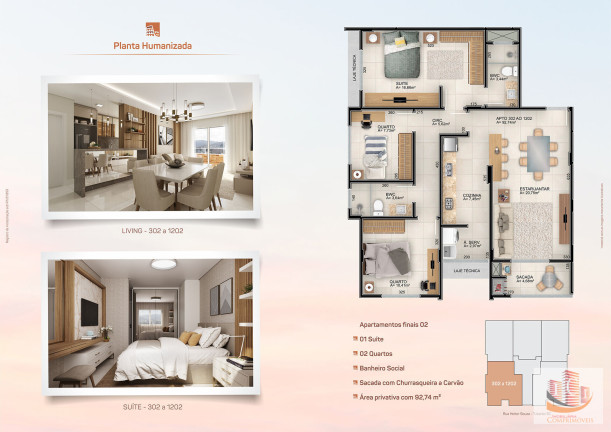 Imagem Apartamento com 2 Quartos à Venda, 70 m² em Aeroporto - Tubarão Imagem Apartamento com 2 Quartos à Venda, 70 m² em Aeroporto - Tubarão