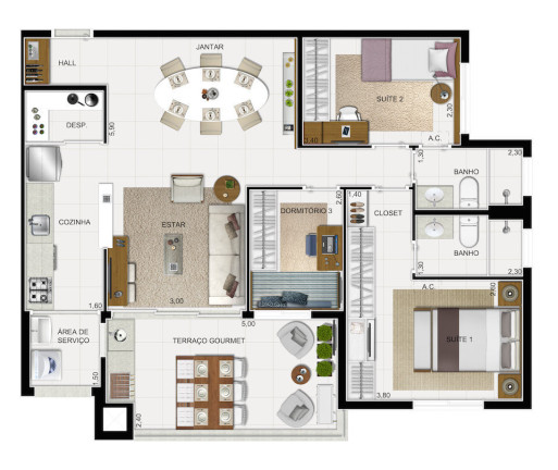 Imagem Apartamento com 2 Quartos à Venda, 142 m² em Morumbi - São Paulo Imagem Apartamento com 2 Quartos à Venda, 142 m² em Morumbi - São Paulo