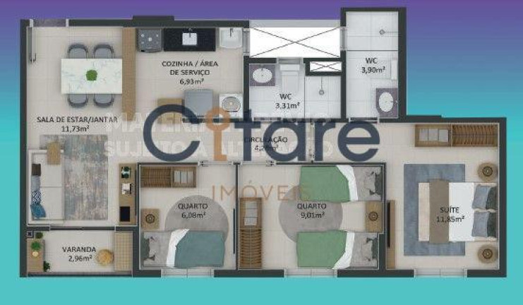 Imagem Apartamento com 2 Quartos à Venda, em Sapiranga - Fortaleza Imagem Apartamento com 2 Quartos à Venda, em Sapiranga - Fortaleza