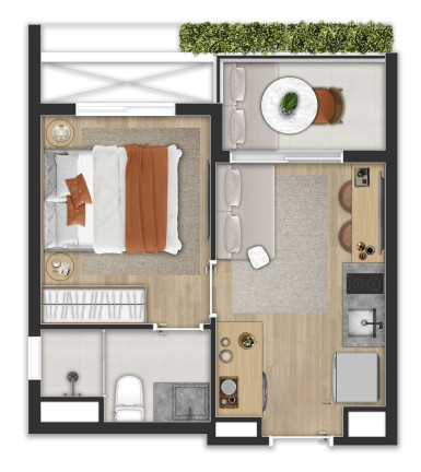 Studio com 1 Quarto à Venda, 19 m² em Indianópolis - São Paulo