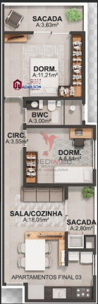 Imagem Apartamento com 2 Quartos à Venda, 72 m² em Serraria - São José Imagem Apartamento com 2 Quartos à Venda, 72 m² em Serraria - São José