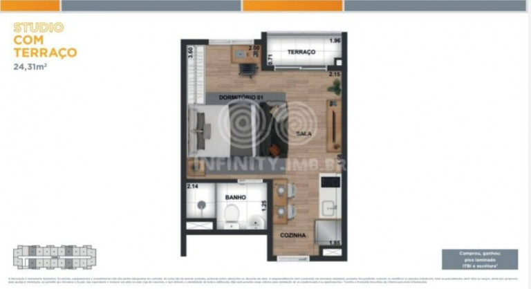 Imagem Apartamento com 1 Quarto à Venda, 24 m² em Tatuapé - São Paulo