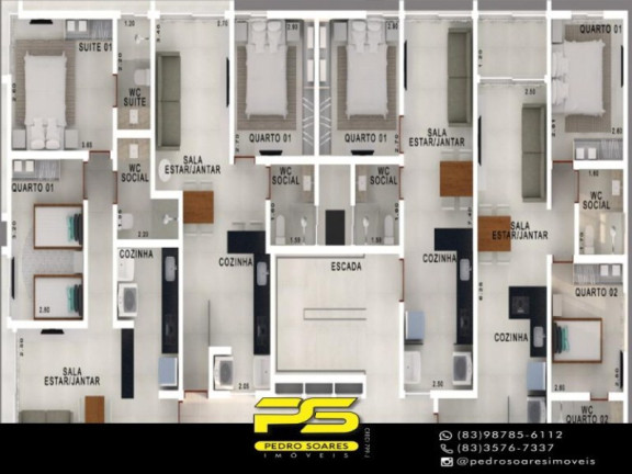 Imagem Apartamento com 1 Quarto à Venda, 37 m² em Bancários - João Pessoa Imagem Apartamento com 1 Quarto à Venda, 37 m² em Bancários - João Pessoa