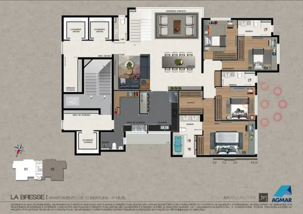 Imagem Apartamento com 4 Quartos à Venda, 174 m² em Vila Da Serra - Nova Lima