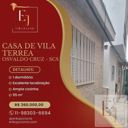 Casa com 1 Quarto à Venda, 55 m² em Osvaldo Cruz - São Caetano Do Sul