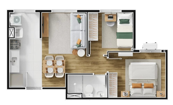 Imagem Apartamento com 2 Quartos à Venda, 36 m² em Jardim Ubirajara (zona Sul) - São Paulo Imagem Apartamento com 2 Quartos à Venda, 36 m² em Jardim Ubirajara (zona Sul) - São Paulo