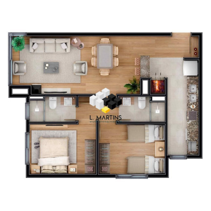 Imagem Apartamento com 1 Quarto à Venda, 55 m² em Carniel - Gramado Imagem Apartamento com 1 Quarto à Venda, 55 m² em Carniel - Gramado