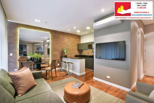 Studio com 1 Quarto para Alugar, 65 m² em Vila Olimpia - São Paulo