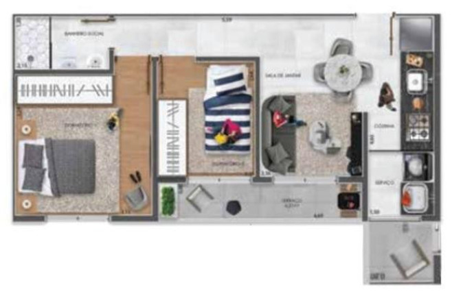Imagem Apartamento com 1 Quarto à Venda, 36 m² em Vila Carrão - São Paulo Imagem Apartamento com 1 Quarto à Venda, 36 m² em Vila Carrão - São Paulo