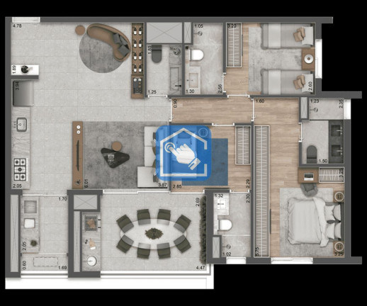 Foto do imóvel Apartamento com 3 Quartos à Venda, 81 m² em Vila Santa Catarina - São Paulo