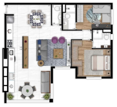 Imagem Apartamento com 2 Quartos à Venda, 70 m² em Parque São Domingos - São Paulo