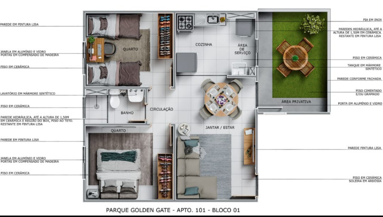 Imagem Apartamento com 2 Quartos à Venda, 42 m² em Três Barras - Contagem Imagem Apartamento com 2 Quartos à Venda, 42 m² em Três Barras - Contagem