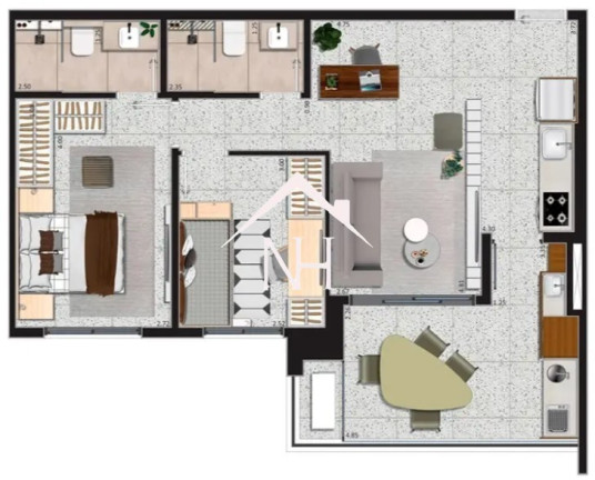 Imagem Apartamento com 2 Quartos à Venda, 69 m² em Brooklin Paulista - São Paulo Imagem Apartamento com 2 Quartos à Venda, 69 m² em Brooklin Paulista - São Paulo