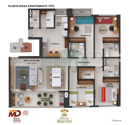Imagem Apartamento com 4 Quartos à Venda, 123 m² em Torre - Recife