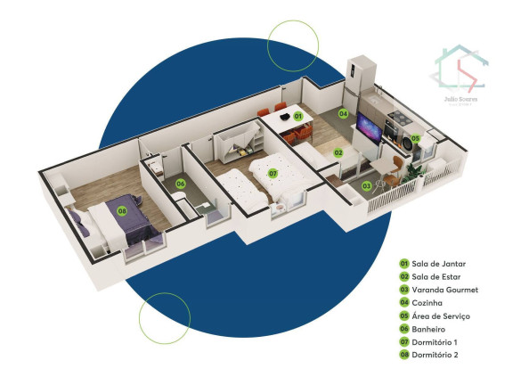 Imagem Apartamento com 2 Quartos à Venda,  em Hortolândia