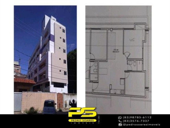 Apartamento com 2 Quartos à Venda, 52 m² em Cabo Branco - João Pessoa