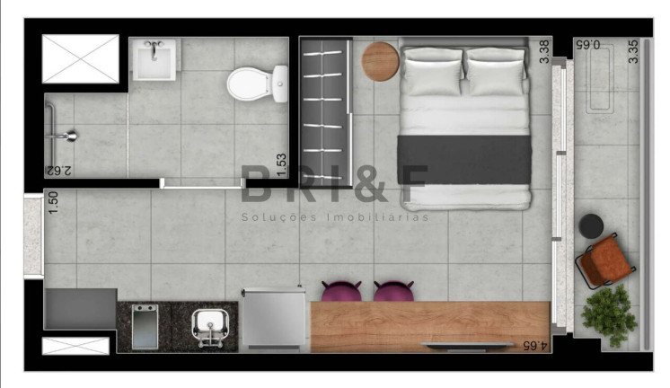 Imagem Apartamento com 1 Quarto à Venda, 32 m² em Brooklin - São Paulo Imagem Apartamento com 1 Quarto à Venda, 32 m² em Brooklin - São Paulo