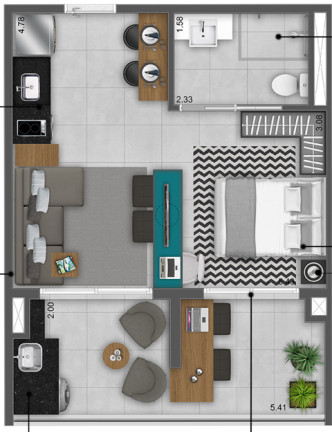 Imagem Apartamento com 1 Quarto à Venda, 45 m² em Mirandópolis - São Paulo Imagem Apartamento com 1 Quarto à Venda, 45 m² em Mirandópolis - São Paulo