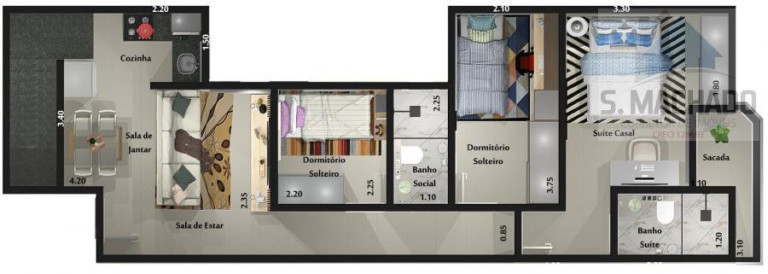 Imagem Apartamento com 3 Quartos à Venda, 138 m² em Vila Curuça - Santo André