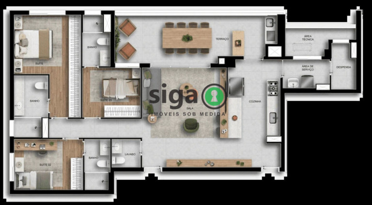 Imagem Apartamento com 3 Quartos à Venda, 128 m² em Mirandópolis - São Paulo Imagem Apartamento com 3 Quartos à Venda, 128 m² em Mirandópolis - São Paulo
