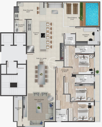 Imagem Apartamento com 3 Quartos à Venda, 111 m² em Costa E Silva - Joinville Imagem Apartamento com 3 Quartos à Venda, 111 m² em Costa E Silva - Joinville