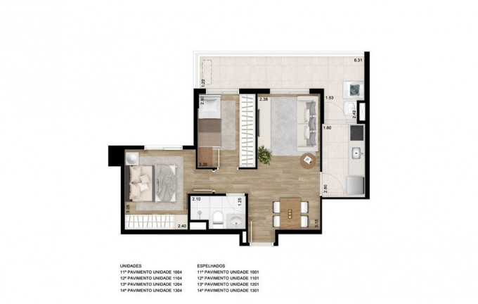 Imagem Studio com 1 Quarto à Venda, 41 m² em Centro - São Paulo Imagem Studio com 1 Quarto à Venda, 41 m² em Centro - São Paulo