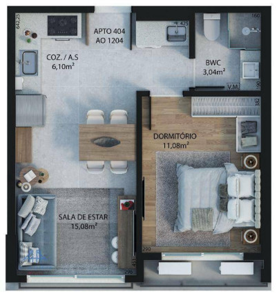Apartamento com 2 Quartos à Venda, 76 m² em Estreito - Florianópolis