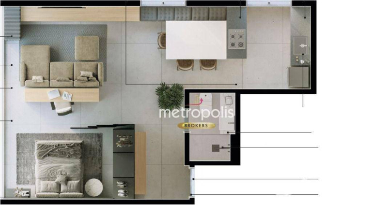 Apartamento com 1 Quarto à Venda, 47 m² em Centro - São Caetano Do Sul