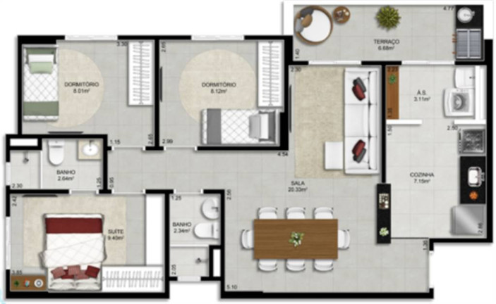 Imagem Apartamento com 3 Quartos à Venda, 81 m² em Forte - Praia Grande Imagem Apartamento com 3 Quartos à Venda, 81 m² em Forte - Praia Grande