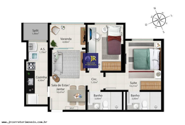 Imagem Imóvel com 2 Quartos à Venda, 59 m² em Jockey De Itaparica - Vila Velha