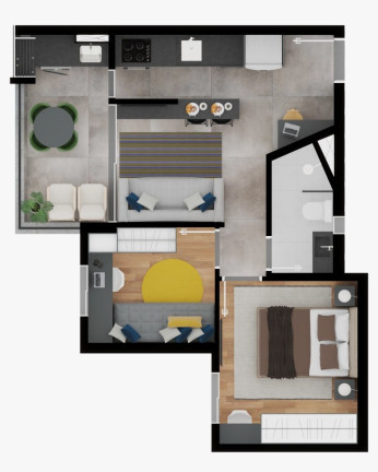 Imagem Imóvel com 2 Quartos à Venda, 44 m² em Centro - Santo André Imagem Imóvel com 2 Quartos à Venda, 44 m² em Centro - Santo André