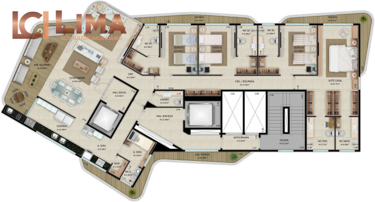 Imagem Apartamento com 4 Quartos à Venda, 254 m² em Manoel Dias Branco - Fortaleza