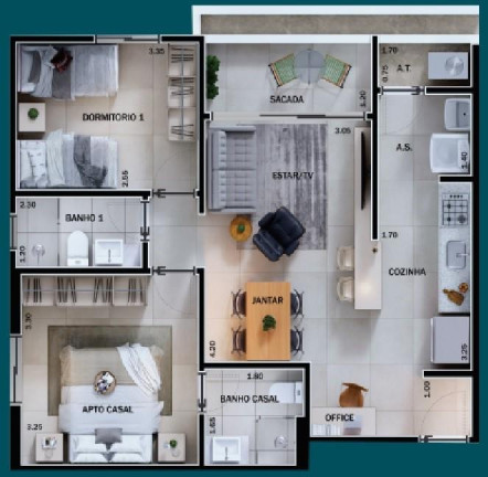 Imagem Apartamento com 3 Quartos à Venda, 92 m² em Vila Sinibaldi - São José Do Rio Preto