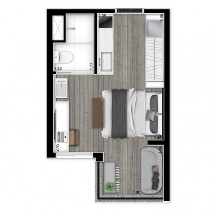 Imagem Studio com 1 Quarto à Venda, 20 m² em Vila Madalena - São Paulo Imagem Studio com 1 Quarto à Venda, 20 m² em Vila Madalena - São Paulo